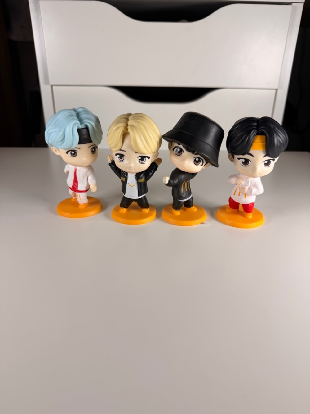 Collectible Kids Figurine Set - Blue, Blonde, Black, and Dark Hair